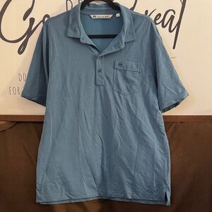 Travis Mathew Steel Blue Polo Shirt